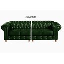 Ver imagem 2 de Conjunto de Sofá 4 Lugares e 2 Poltronas Chesterfield Luís Xv Verde