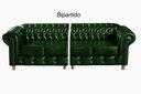 Ver imagem 2 de Conjunto de Sofá 4 Lugares e 2 Poltronas Chesterfield Luís Xv Verde