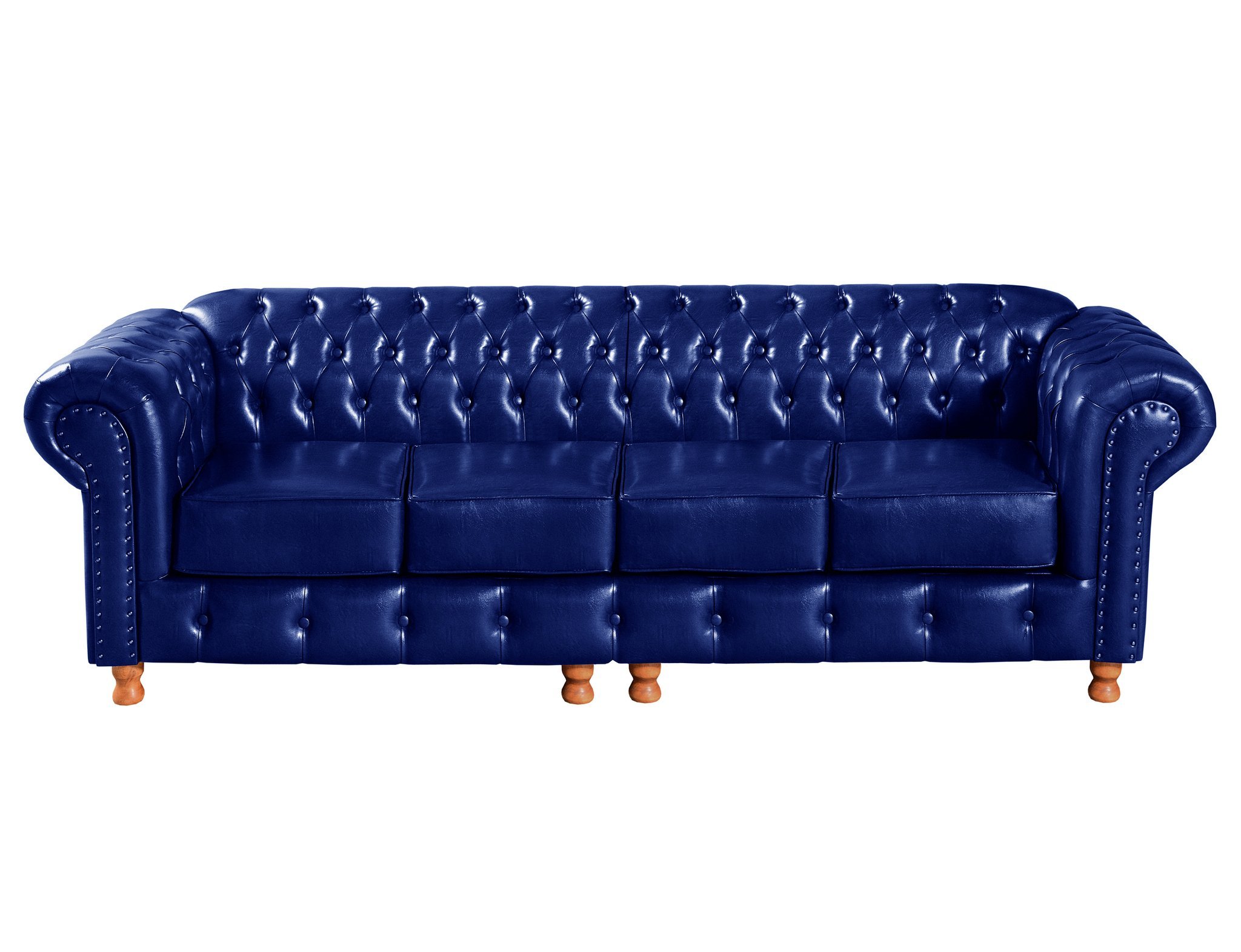 Conjunto de Sofá 4 Lugares e 2 Poltronas Chesterfield Luís Xv - 1