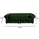 Ver imagem 3 de Conjunto de Sofá 4 Lugares e 1 Poltrona Chesterfield Luís Xv Verde