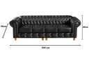 Ver imagem 3 de Conjunto de Sofá 4 Lugares e 1 Poltrona Chesterfield Luís Xv Preto