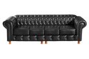Ver imagem 2 de Conjunto de Sofá 4 Lugares e 1 Poltrona Chesterfield Luís Xv Preto