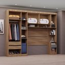Ver imagem 2 de Guarda Roupa Dormitório Modulado Veneza Casal 1,38 m Luciane M03:Cinza Supremo