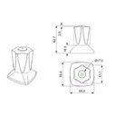 Ver imagem 2 de Kit com 3 Acabamentos para Registro C50 Médio Água Quente/fria Bl6200 Ducon Metais