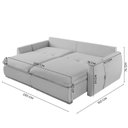 Ver imagem 4 de Sofá Cama Casal Retrátil e Reclinável 3 Lugares Linho Bege Apolo 230cm Yescasa