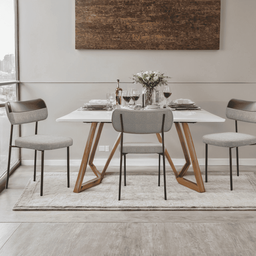 Kit 4 Cadeiras Camila para Sala Jantar Gourmet em Aço-couríssimo-preto e Cinza-edecasamoveis - 3