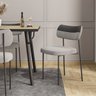 Kit 4 Cadeiras Camila para Sala Jantar Gourmet em Aço-couríssimo-preto e Cinza-edecasamoveis - 4