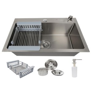 Cuba Gourmet Quadrada Aço Inox 304 Escovada 60x40 Acessórios