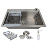 Cuba Gourmet Quadrada Aço Inox 304 Escovada 60x40 Acessórios - 1