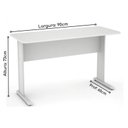 Ver imagem 2 de Mesa Escritório 0,80×0,60m – S/ Gavetas – INCOFLEX – CINZA/CINZA – 43080