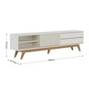 Ver imagem 7 de Rack para Tv até 75 Polegadas 1 Porta 2 Gavetas Veneza Off White 200cm