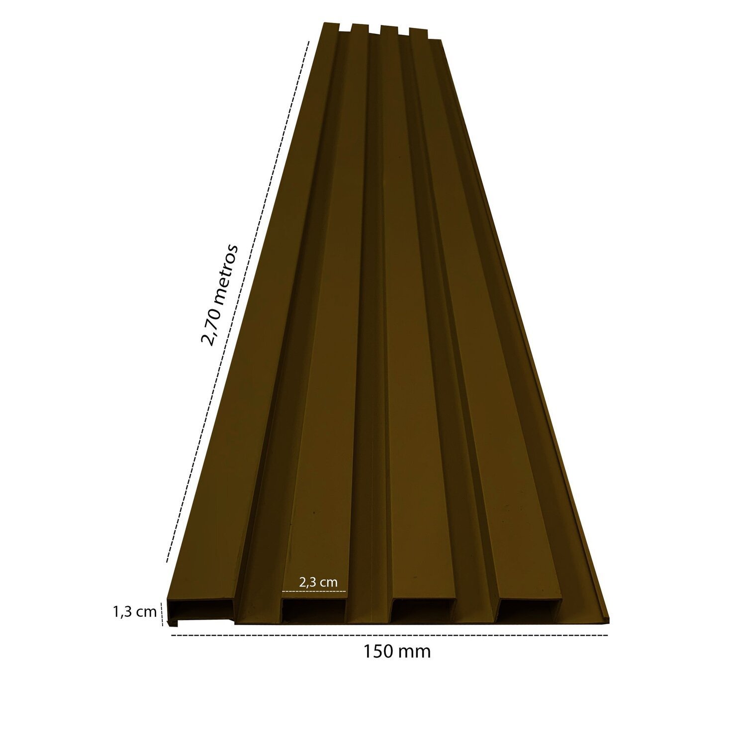 Painel Ripado de Pvc Barra de 2,70m x 0,15cm venda em (0,40m²) Bariri - 4