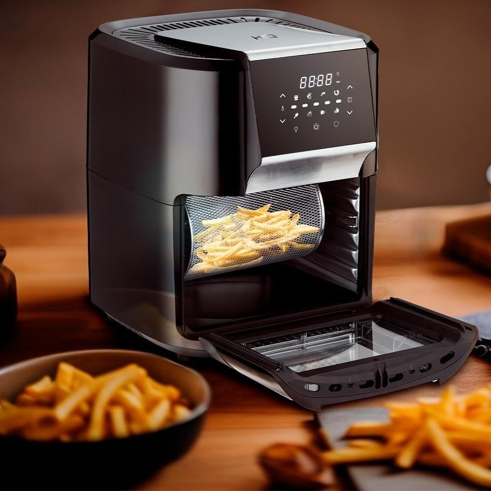 Fritadeira Elétrica Air Fryer Multifuncional Hq 12 Litros 1700w Preto Ra 015 - 220v - 3