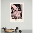 Ver imagem 2 de Quadro Decorativo Arte Bailarina Rosa - Paris 33x24cm:moldura Branca