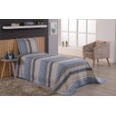 Ver imagem 1 de Kit Colcha Cobre Leito Viena Solteiro 2 Peças Listrado