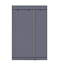 Ver imagem 6 de Guarda Roupa Portatil Multiuso Armario Cabideiro Organizador para Quarto Closet Casa Praia Luxo Cinz