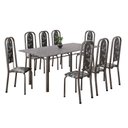 Ver imagem 2 de Conjunto de Mesa Retangular 180x75cm Tampo Granito Ocre 8 Cadeiras Lavínea