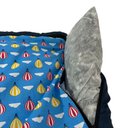 Ver imagem 4 de Cama Pet Onix Gigante Quadrada Impermeável: Nuvem Azul Bebê e Cinza