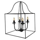 Ver mais imagens de Lustre Rustico Para Área Gourmet Preto Artesanal Decorativo Libertas Rosas Artesanato Quadrado