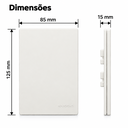 Ver imagem 4 de Placa Cega+Suporte 4x2 Infiniti Plus Branco Siena Margirius Cor:Branco Siena