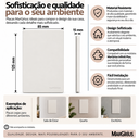 Ver imagem 5 de Placa Cega+Suporte 4x2 Infiniti Plus Branco Siena Margirius Cor:Branco Siena