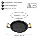Ver imagem 2 de Kit Chapa Grill 23cm Frigideira Funda Alta 24cm Antiaderente