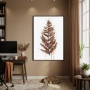 Ver imagem 2 de Quadro Decorativo Samambaia Marrom 70x50cm Mold Preta