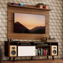 Ver imagem 1 de Rack Madesa Cancun com Pés e Painel para Tv até 65 Polegadas - Rustic/branco 6e5z