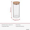 Ver imagem 6 de Pote Hermético de Borossilicato 400ml Transparente 15x6x6cm Mantimentos Cozinha