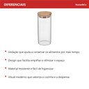 Ver imagem 7 de Pote Hermético de Borossilicato 400ml Transparente 15x6x6cm Mantimentos Cozinha