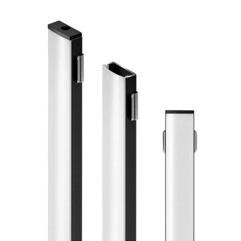 Perfil de Alumínio Lumanti Preto Sobrepor 17x7x3000mm