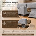 Ver imagem 6 de Sofá Retrátil Reclinável Mega 2,50m Molas Ensacadas Linho - Prata