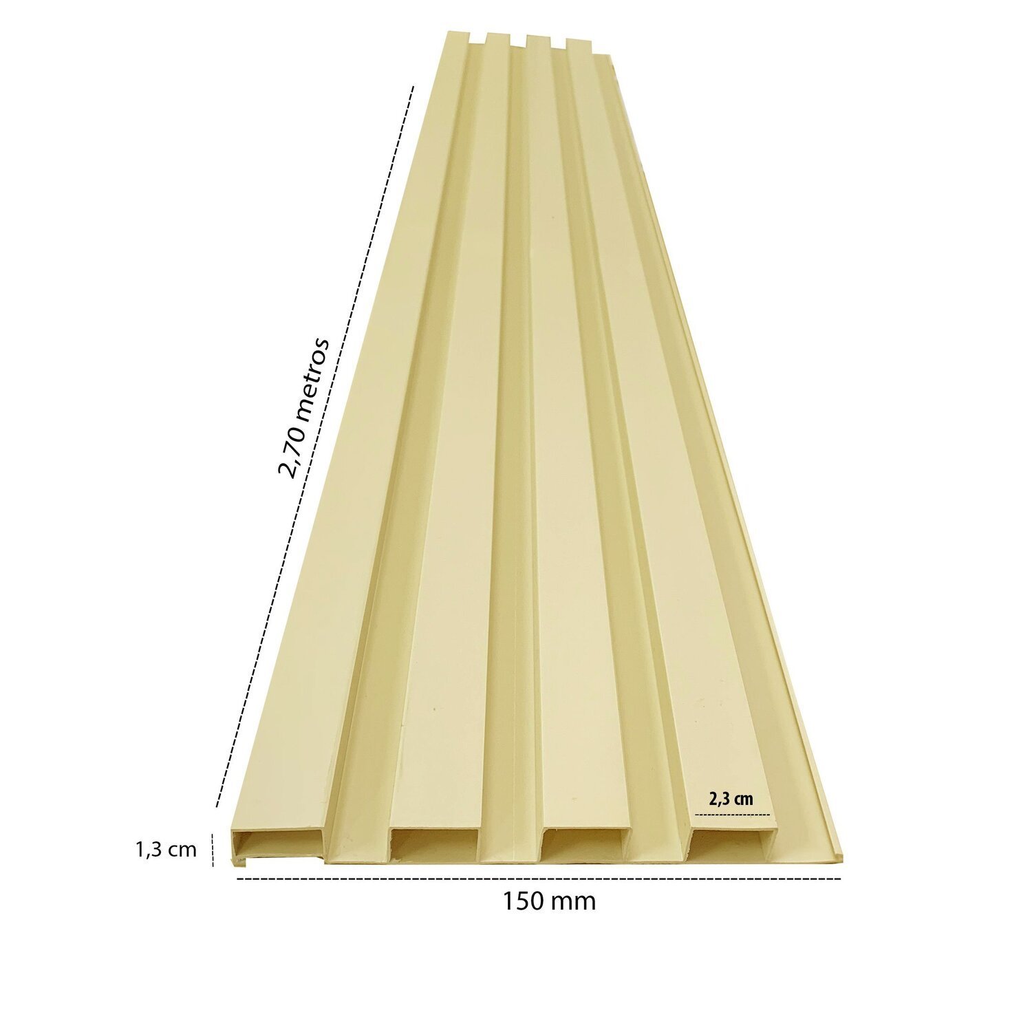 Painel Ripado de Pvc Barra de 2,70m x 0,15cm venda em (0,40m²) Bariri - 4