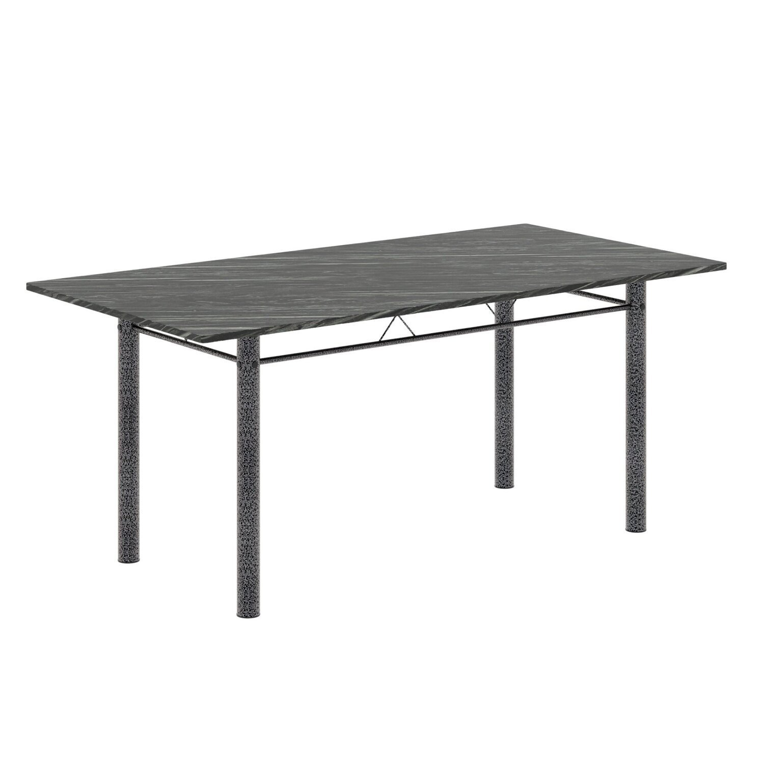 Conjunto de Mesa Retangular 180x75cm Tampo Ardósia Indiana 8 Cadeiras Lavínea - 4