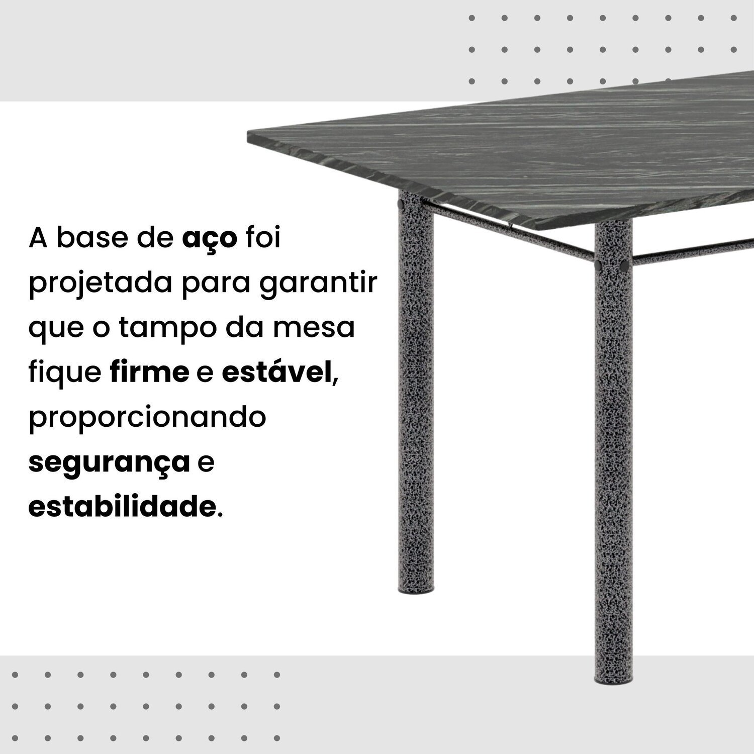 Conjunto de Mesa Retangular 180x75cm Tampo Ardósia Indiana 8 Cadeiras Lavínea - 11