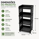 Ver mais imagens de Estante Prateleira Multiuso Chao 4 Andares Fruteira Organizador Cozinha Lavanderia Banheiro Porta Tr