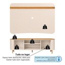 Ver imagem 7 de Rack com Painel para TV até 80 Polegadas 201cm 2 Portas 1 Gaveta Canelado Hera Fanes Espresso Móveis