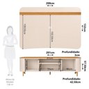 Ver imagem 3 de Rack com Painel para TV até 80 Polegadas 201cm 2 Portas 1 Gaveta Canelado Hera Fanes Espresso Móveis