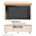 Ver mais imagens de Rack com Painel para TV até 80 Polegadas 201cm 2 Portas 1 Gaveta Canelado Hera Fanes Espresso Móveis