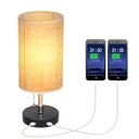 Ver imagem 6 de Abajur Luminária de Mesa de cabeceira luz puxando interruptor mesa cabeceira lâmpada com 2 porta - E