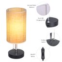 Ver imagem 5 de Abajur Luminária de Mesa de cabeceira luz puxando interruptor mesa cabeceira lâmpada com 2 porta - E