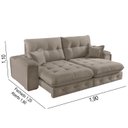 Ver imagem 3 de Sofá Retrátil Reclinável 190cm Istambul Yescasa