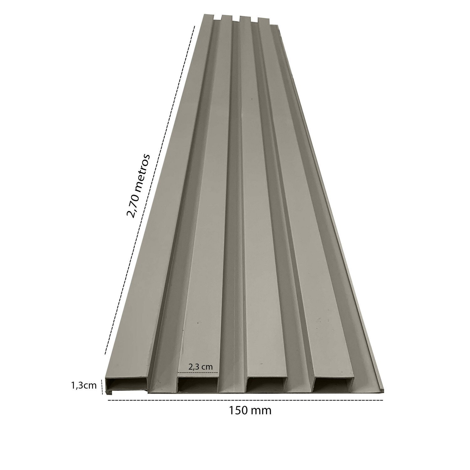 Painel Ripado de Pvc Barra de 2,70m x 0,15cm venda em (0,40m²) Bariri - 4