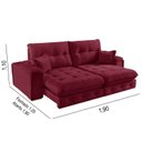 Ver imagem 3 de Sofá Retrátil Reclinável 190cm Istambul Yescasa