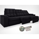 Ver mais imagens de Sofá com Porta Copos e Carregador USB Eureka 2,30m Assento Retrátil e Reclinável Velosuede