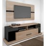 Rack Bancada com Painel para TV Domani - Vamol - Amêndoa / Preto - 2