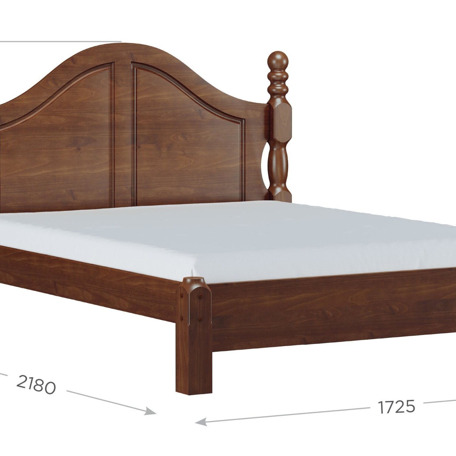 Cama Casal Clássica 160cm em Madeira Maciça Ouro - 3