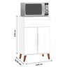 Balcão Microondas Multiuso Cozinha Ipanema Branco - 3