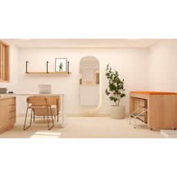 Espelho Grande Corpo Inteiro Lapidado Oval Decorativo 150x40cm Luxo com Led Fria/quente - 4