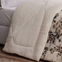 Ver imagem 3 de Edredom Confort Queen Dupla Face Sherpa Toque Lã Carneiro - Bege